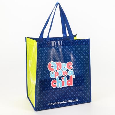 China Custom Eco Friendly Polypropylene Handled Bags Tote Gifts Silk Customized Logo Non Woven Item Style Promotional Shopping Bag Time Pattern for sale