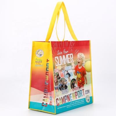 China Wholesale Custom Reusable Laminated Handled Tote Non Woven Shopping Bag for sale