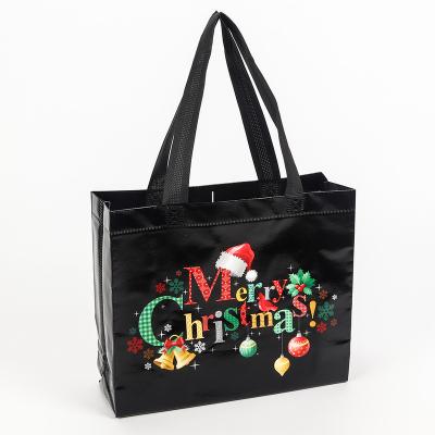 China Factory Price Non Woven Ultrasonic Shopping Handled High Capacity Christmas Tote Bag for sale