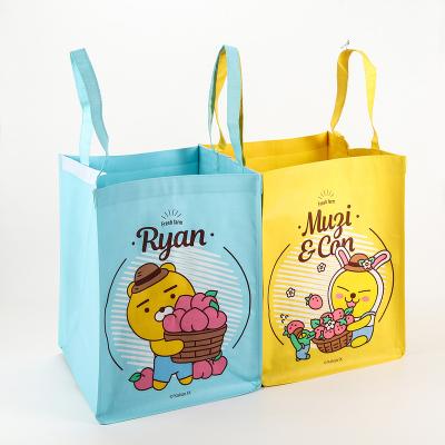 China Good Quality Customized Cute Cartoon Handled Printing PP Woven Shopping Bag For Kids for sale