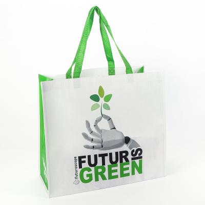 China Eco-friendly Factory Sell Recycled RPET Shopping Bag Laminated Reusable Grocery Bag for sale