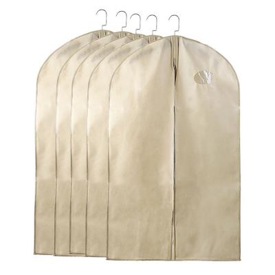 China Custom Eco-friendly Fashion Travel Dust Suit Cover Foldable Dress Clothes Non-woven Suit Garment Bag for sale