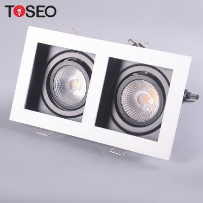 China Modern Hot Selling Fireproof Ceiling Downlights Europe IP65 GU10 Square Recessed Double Led Downlight for sale