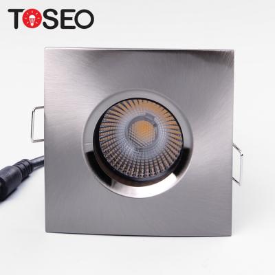 China Hot Selling Europe Modern COB 10w Downlight IP65 GU10 Fireproof Led Ceiling Recessed Squares With Heatsink Downlight for sale