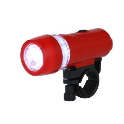 China Cheap Outdoor Plastic Bike Light 4*AAA Batteries LED Bicycle Cycling Light for sale