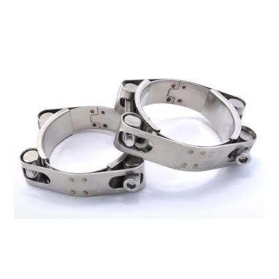 China High qualityStainless Steel Heavy Duty Pipe Clamp Galvanized Iron Double Bolt Pipe Clamp for sale