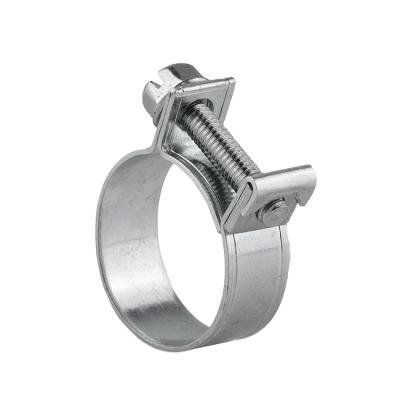 China Blue White Galvanized Galvanized Iron Mini Hose Clamp, 17-19mm Connection 9mm Bandwidth for sale