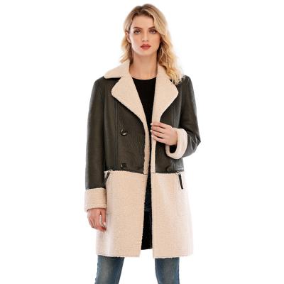 China Anti-Wrinkle Women Warm Winter Faux Fur Coats Outerwear For Women Wool Suede Garment Coats Ladies Parka Jacket Splice Coats for sale