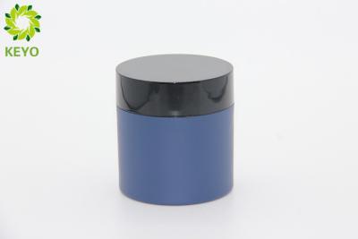 China Blue Color Cosmetic Cream Jar , 50g Thick Wall PP Plastic Cream Containers for sale