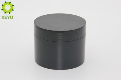 China 150g Thick Wall Body Butter Jars Round Black PP Plastic Body Polish Containers for sale