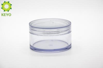 China Round Thick Wall Body Butter Jars 100g Clear AS Plastic Material Made for sale