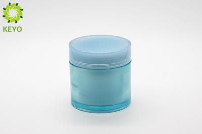 China Luxury Acrylic Plastic Empty Container For Cream / Face Mask 80g Blue Color for sale