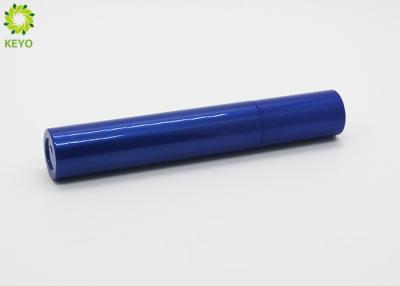 China Glossy Electroplating Blue Plastic Empty Mascara Container Capacity 7ml for sale