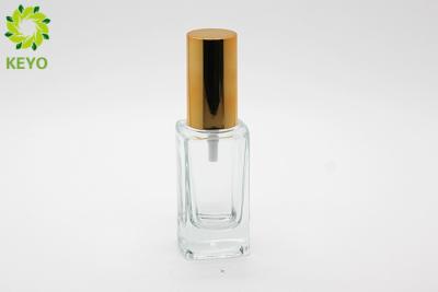 China Customized Clear Glass Foundation Bottle Square Shape Capacity 30ml for sale