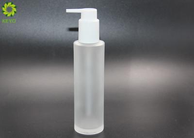 China Frosted Glass Hair Oil Body Essential Oil Pump Bottle 100ml 120ml for sale