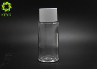 Chine bouteille plate en verre de sécrétions cutanées de l'épaule 100ml avec le couvercle à visser à vendre