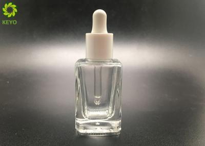 China Transparent 15ml Glass Essential Oil Bottles With Dropper Cap for sale