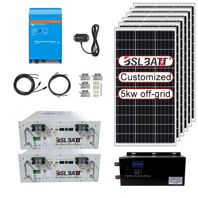 China BSLABTT home solar set off grid 2kw 3kw 6kw 5kw 80000watt solar power system price solar power systems for home for sale