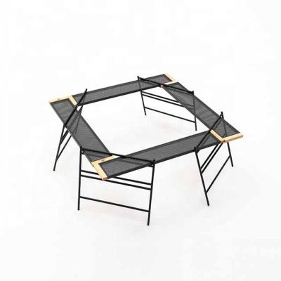 China Easy To Fold And Carry Outdoor Korean Japanese Camping Charcoal Fire BBQ Grill Table Set for sale