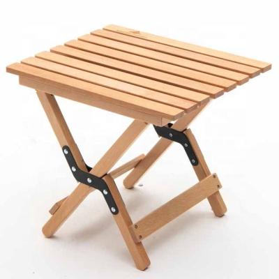 China Easy To Fold And Carry Outdoor Wooden Folding Beach Chair Fishing Stool For Camping for sale