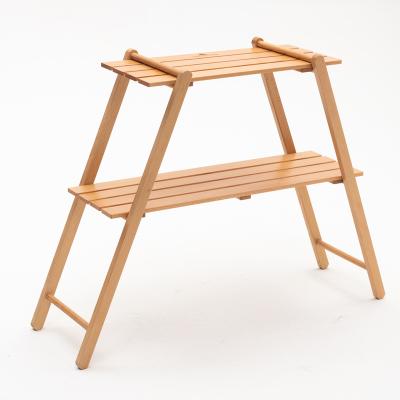 China Easy To Fold And Carry A New Type Wooden Folding Portable Outdoor Double Bridge for sale