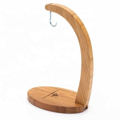 China Easy To Fold And Carry Bamboo Art Lamp Stand Outdoor Furniture Floor Table Lamp Holder Work For Camping for sale