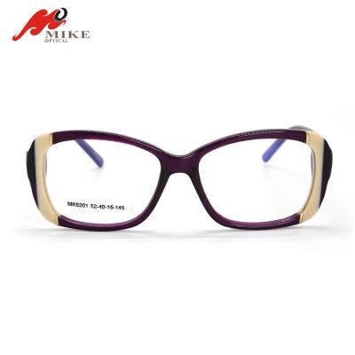 China spec. fashionable lamination color frame full rim acetate glasses two tone color optical frames 2019 for sale