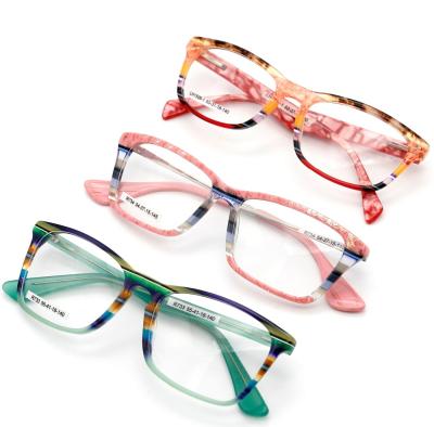 China 2021 New Fashion Man Fashion Acetate Handcrafted Glass Eyewear Optical Frames Unique Square Eye Glasses Eyewear OEM Custom Glasses for sale