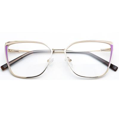 China Fashionable thin women eyeglasses+frames metal optical frames metal eyewear frames for sale