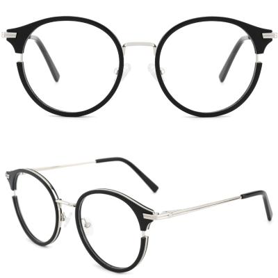 China 2020 Fashion Acetate Glass Acetate Optical Frames Manufacturers Metal Optical Frames for sale