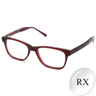 China Red Unisex Single Vision Eyewear Prescription Glass Myopia Hyperopia RX Glasses Eyeglasses Optical Frame for sale