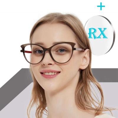 China Women Progressive Acetate 1.67 Glass Myopia Optical Glasses Prescription Blue Cut Progressive Eyewear for sale