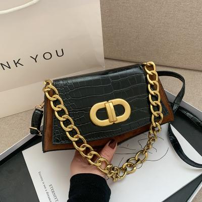 China New 2022 Fashionable Design Alligator Ladies Armpit Bags Women's Lady Handbags Chain Bag Shoulder for sale