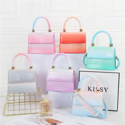 China Other 2021 Fashion Small Crocodile Pattern Shoulder Bag Cross - Body Summer Color PU Leather Mini Luxury Branded Bags For Women Handbags for sale