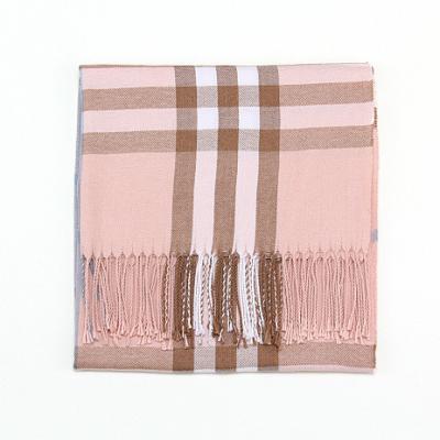 China Other New Fashion Style Women Winter British Luxury Scarves Hot Acrylic Pashmina Tassel Shawl Cashmere Plaid Scarf for sale