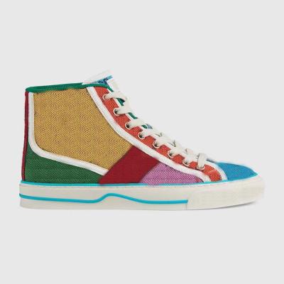 China Fashion Trend Designer Luxury Brand G G Rhyton Canvas Shoes Famous Multicolor High Quality Walking Shoes Ladies Sneakers for sale