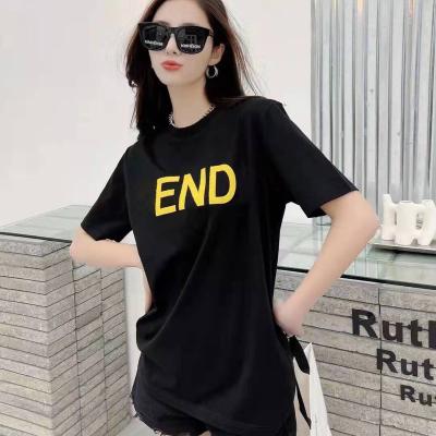 China European and American soft black and white printing couple Anti-wrinkle summer brand fashion cotton casual shorts sheer sleeve for sale