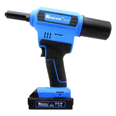 China Li-ion Electric Battery Gun 20V Rivet Battery Cordless Fastening Rivet 18V Brushless Riveter RL-520 for sale