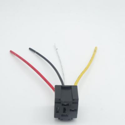 China Car Automotive Relay 4 Pin Relay Socket Wire Automotive Harness for sale