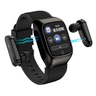 China Smart Bracelet Wifi Health Tracker Sports Earbuds S300 Smartwatch with Smart Watch 2 in 1 Wireless Earphone with MIC for sale