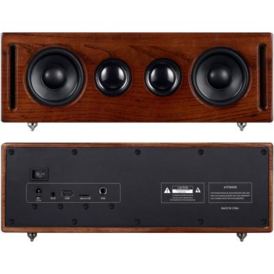 China 40W Wireless High Quality Surround - Sound Home Theater System Wooden Blue Tooth Speaker for sale