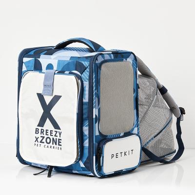 China PETKIT X ZONE Pet Viable Expandable Outdoor Backpack Travel Carrier Breathable Portable Pet Carrier Bag for sale