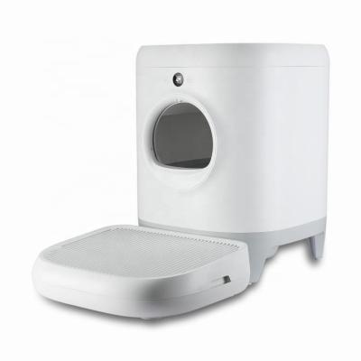 China Viable top selling product! 2021 wholesale PETKIT PURA X APP white automatic cat toilet self-cleaning trash can with WIFI APP for sale