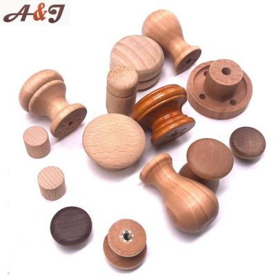 China Modern Natural Wood Handle For Cabinet Drawer Knob Cover Wax Wood Oil Or Clear Coat for sale