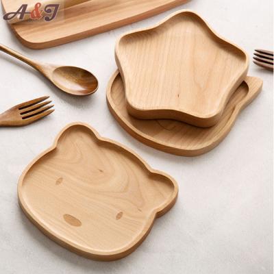 China Hot Selling Natural Wooden Dinner Dish Viable for Restaurant or Home for sale