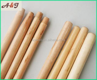 China Straight 2 times varnishing eucalyptus broom wooden handle, wooden broom stick for sale