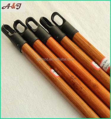 China Straight varnished wooden broom handle with long hanger for sale