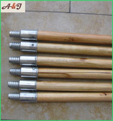 China Sustainable Lacqur Painted Wooden Pole For Brushes Metal Screw for sale