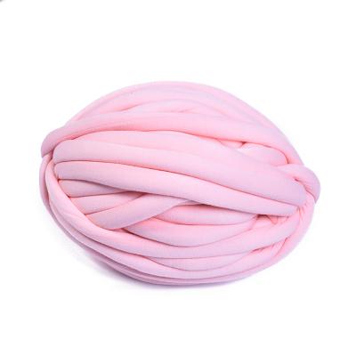 China Direct Selling Sustainable Cotton Tube Thread Polyester Tube Yarn For Hand Knitting Blanket for sale