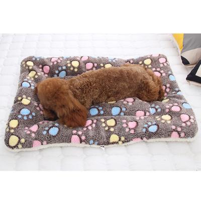 China Travel Soft Flannel Pet Plush Mat Dog Bed Winter Thicken Cat Dog Blanket Pet Plush Warm Cushion for sale